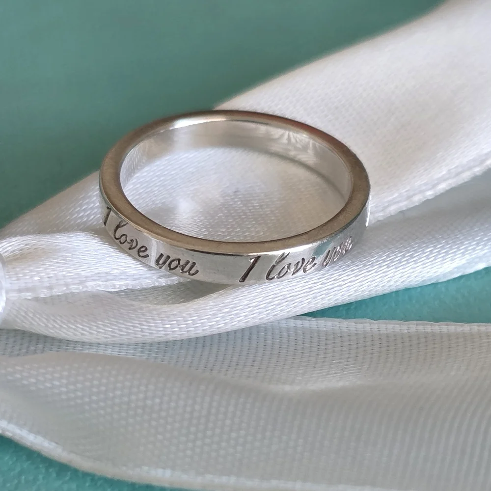 Retired I love you band ring - Picture 6 of 8